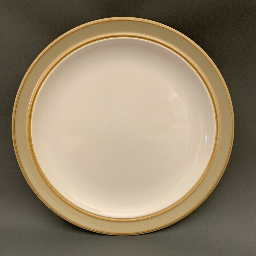 Dansk Sirocco Khaki White Center Dinner Plate Almost 11"